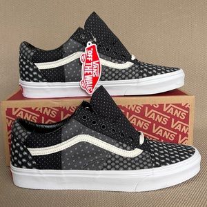 Vans Old Skool Tie Print Patch Work Black / True White WMNS
